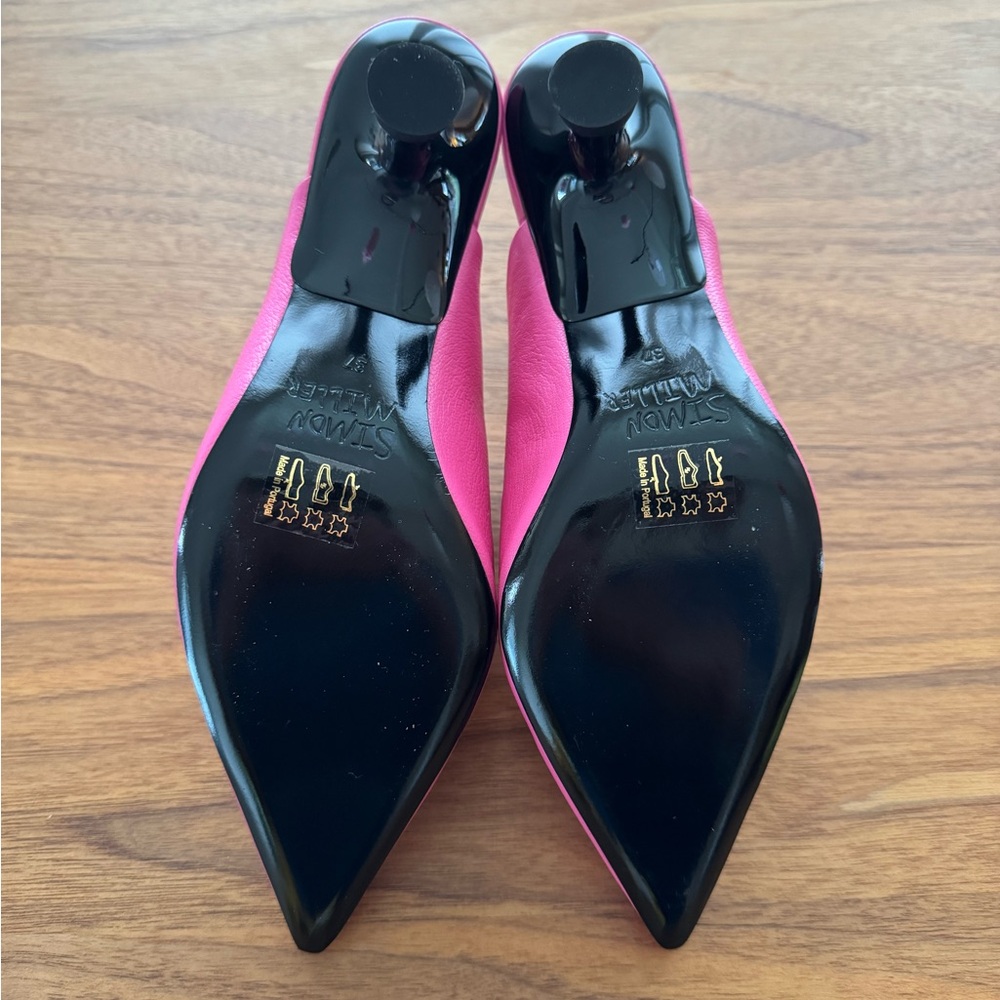 Simon Miller Pink Leather Mules - Picture 3 of 3